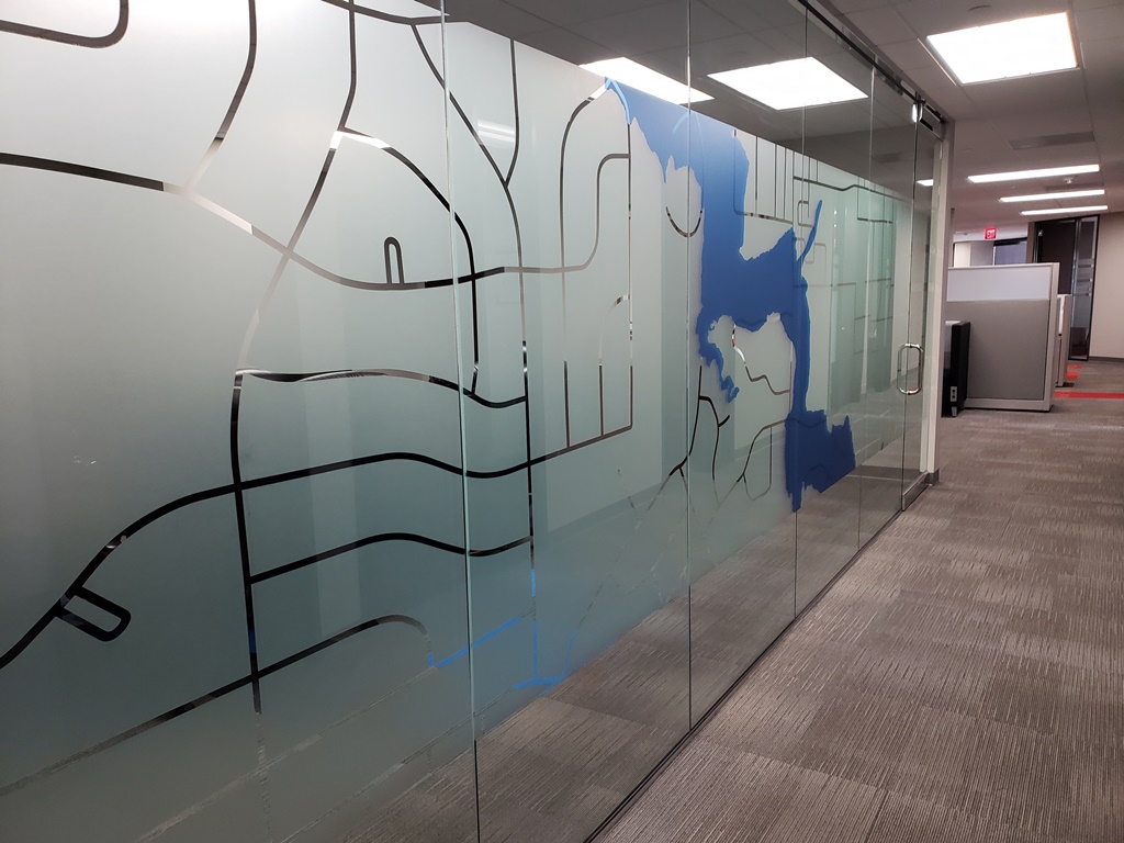 3M Dusted Crystal, Conference Room, Decorative Film, Arlington, TX