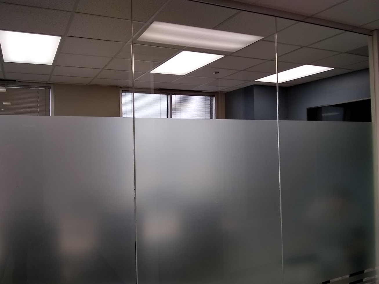 3M Dusted Crystal, Executive Offices, Privacy Frost, Decorative Film, Arlington, TX